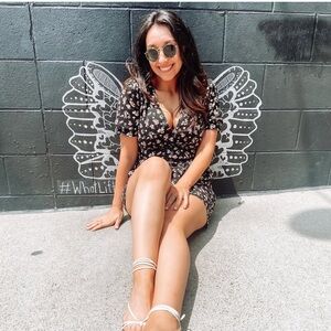 Abercrombie & Fitch black floral dress